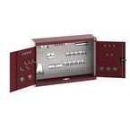 Wall Cupboard 700 Highwith 40 Piece Hook Set, Red