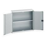 Wall Cupboard 1000 High with Shelf, Light Grey