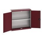 Wall Cupboard 1000 High with Shelf, Red
