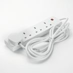 4 Way-2 Metre-extension Socketwhite