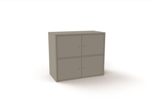 4 Personal Locker - 870mm  X 800 mm - Goose Grey - Cam Lock