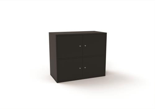 4 Personal Locker - 870mm  X 800 mm -Black - Cam Lock