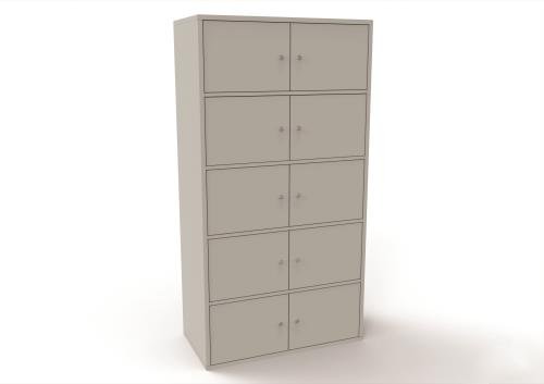 10 Personal Locker - 1907mm  X 800 mm - Light Grey - Cam Lock