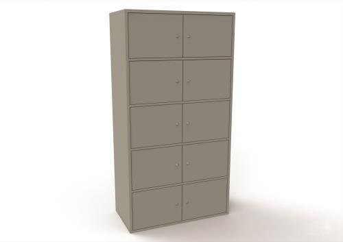 10 Personal Locker - 1907mm  X 800 mm - Goose Grey - Cam Lock