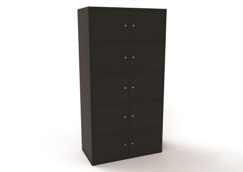 10 Personal Locker - 1907mm  X 800 mm - Black - Cam Lock