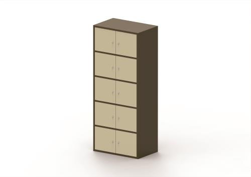 10 Personal Locker - 1907mm  X 800 mm - Coffee & Cream - Cam Lock