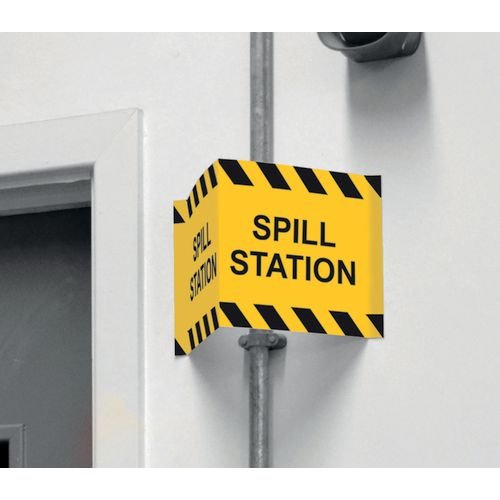 Spill Station (Projection  Sign) - Recyclable Pp (200mm Face)