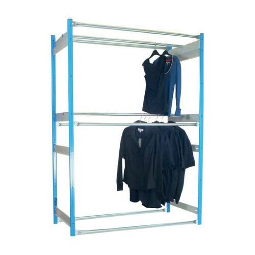 Inboard Garment Racking  - 2 Tier - 1830 H X 1000 W X 457 D mm