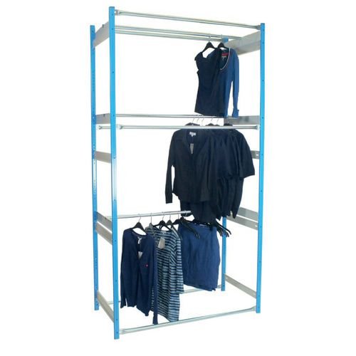 Inboard Garment Racking  - 3 Tier - 2440 H X 915 W X 457 D mm