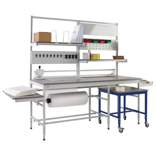 Pack Tek Dual Workbench  Kit 1 840X2100X750 - Laminate Worktop