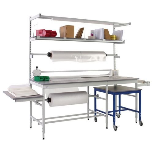 Pack Tek Dual Workbench  Kit 3 840X1800X750 - Laminate Worktop