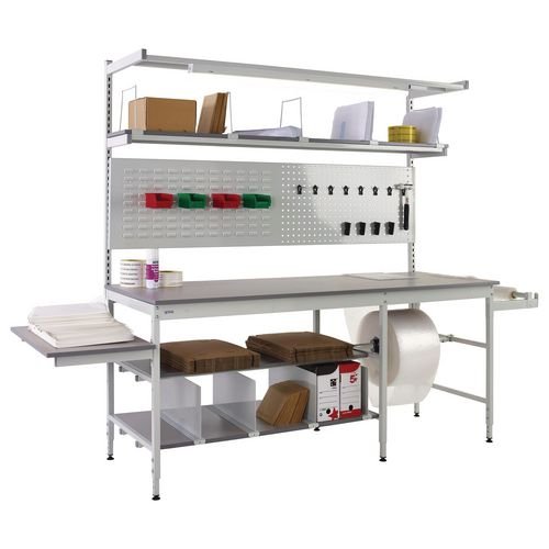 Pack Tek Dual Workbench  Kit 4 840X2100X750 - Laminate Worktop