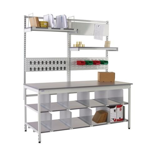 Pack Tek Individual Workbench  Kit 2 840X1800X750 - Laminate Worktop
