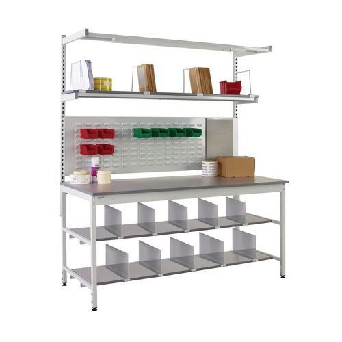 Pack Tek Individual Workbench  Kit 4 840X1200X750 - Laminate Worktop