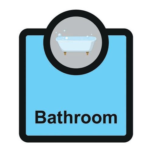 Assisted Living Sign:  Bathroom - S/A Fmx (266 X 310mm)