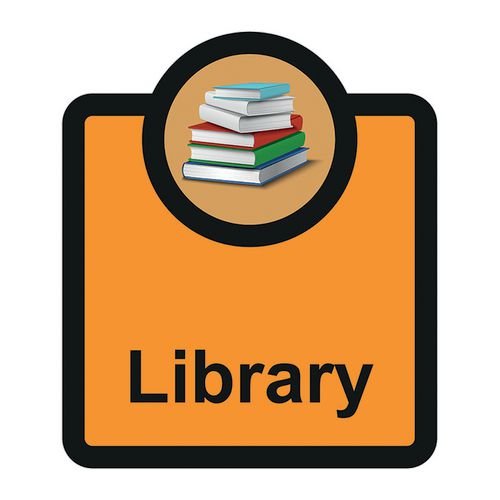 Assisted Living Sign:  Library - S/A Fmx (266 X 310mm)