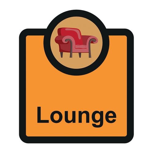 Assisted Living Sign:  Lounge - S/A Fmx (266 X 310mm)