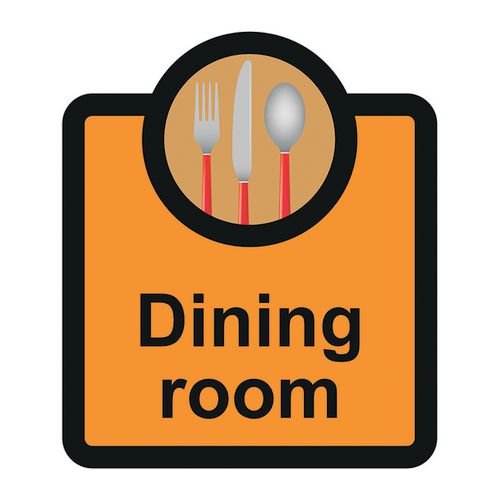 Assisted Living Sign:  Dining Room - S/A Fmx (266 X 310mm)