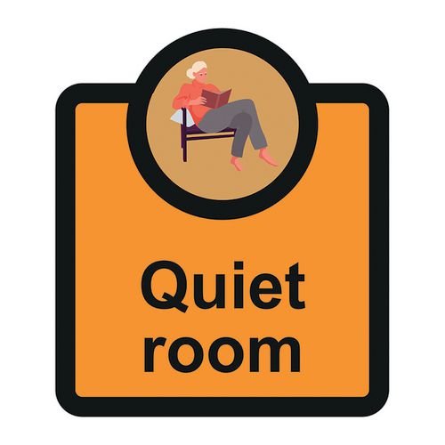 Assisted Living Sign:  Quiet Room - S/A Fmx (266 X 310mm)