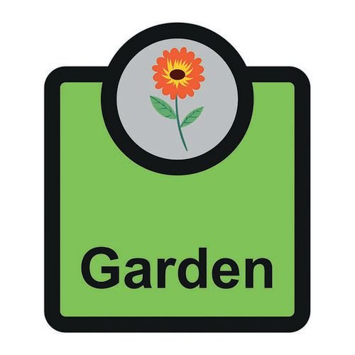 Assisted Living Sign:  Garden - S/A Fmx (266 X 310mm)