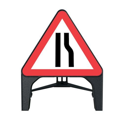 Triangle 750mm Road Narrows Right Qsign