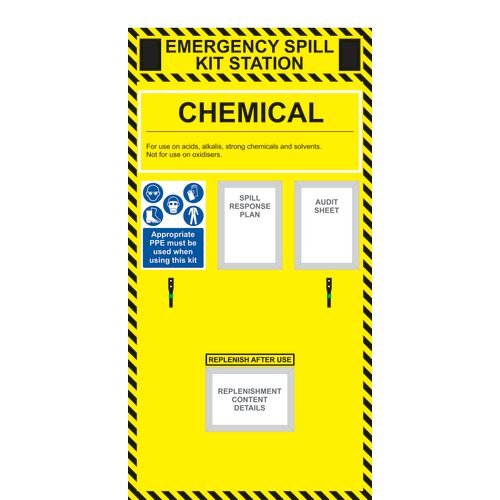 Spill Kit Station Board  - Holdall Kit - Chemical
