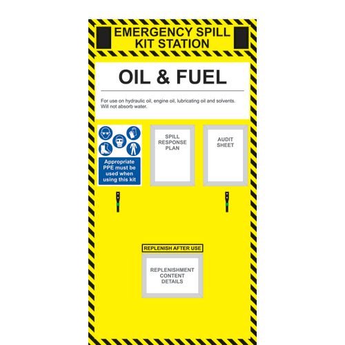 Spill Kit Station Board  - Holdall Kit - Oil And Fuel