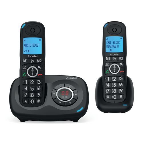 Cordless telephone with answer phone and call block - duo phone