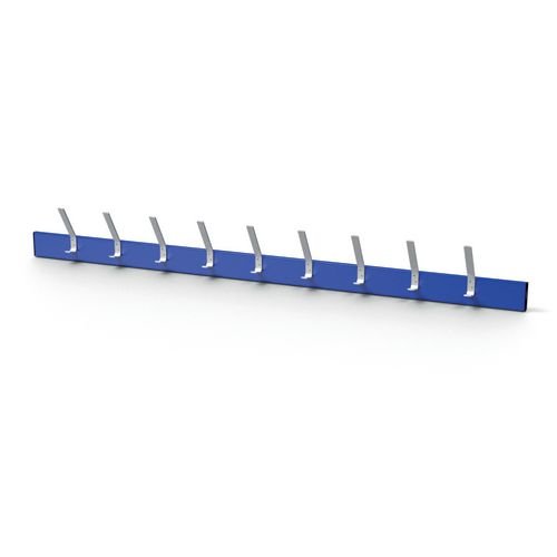 Wall Rack - Blue 9 Hooks