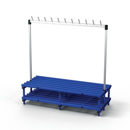 Double Bench With  Hooks - Blue 22 Hooks