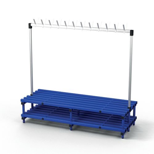 Double Bench With  Hooks - Blue 24 Hooks
