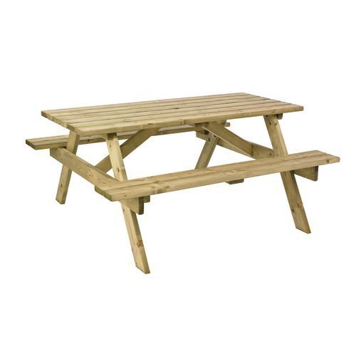 Pressure treated wooden picnic tables