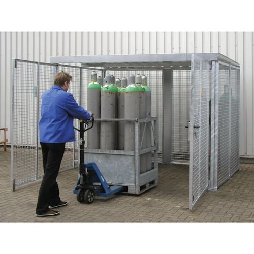 Cylinder Storage Cage, Double Door 104 Cylinders, With Roof Gfc-M/5 D Df
