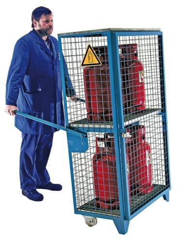 Mobile cage with handles