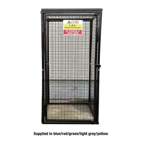 Gas Cylinder Cage - Max Capacity Upto 4 X 47Kg H1800 X W900 X D900 - Powder Coated Yellow