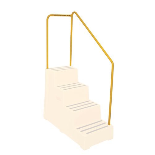 Steel Hand Rail For Plastic Safety Step - 4 Step Only - Right Hand Rail