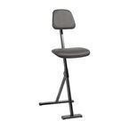 Sit-stand - Lcqurd Msteel Frame + Flat Base + Imtn Leather Blackadj Seat Height 50-85 cm