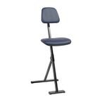 Sit-stand - Lcqurd Msteel Frame + Flat Base + Imtn Leather - Blueadj Seat Height 50-85 cm