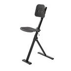 Sit-stand - Lcqurd Msteel Frame + Flat Base + Plastic Seat & Back Blackadj Seat Height 50-85 cm