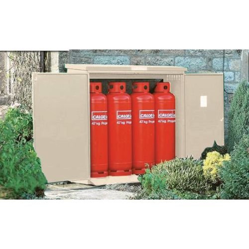 Asgas 4 X 47Kg Solid Gas Cylinder  Cabinet - H1549 X W1700 X D500mm Ivory