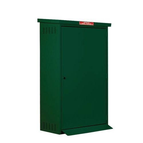 Asgas 2 X 47Kg Solid Gas Cylinder  Cabinet - H1549 X W914 X D500mm Green