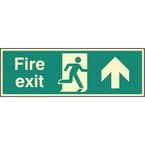 Fire Exit - Straight On- Photoluminescent Safety Sign