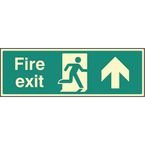 Fire Exit - Straight On- Photoluminescent Safety Sign