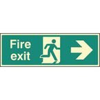 Fire Exit - Right -photoluminescent Safety Sign