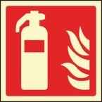 Fire Extinguisher Symbol- Photoluminescent Safety Sign
