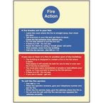 Fire Action Notice (stay Put)for Flats - Photoluminescent Safety Sign