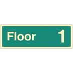 Floor 1 - Photoluminescentsafety Sign