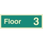 Floor 3 - Photoluminescentsafety Sign