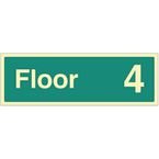 Floor 4 - Photoluminescentsafety Sign