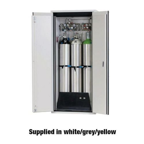 90 Minute - 3 Cylinder - White  Fire Cabinet - H2050 X W900 X D615mm